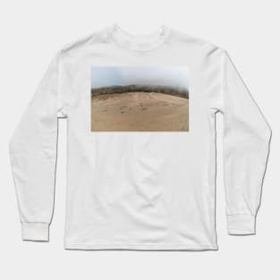 Panoramic Sandy Dune vista on a foggy day, near Point Mugu, California Long Sleeve T-Shirt